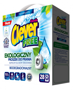 Clever FREE – ekologiczny hipoalergiczny proszek do prania 1,68 kg